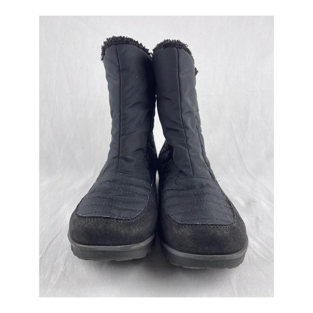 JBU Jambu Free Bird Womens 10 Black Quilted Faux Fur Winter Boots B1FRB01